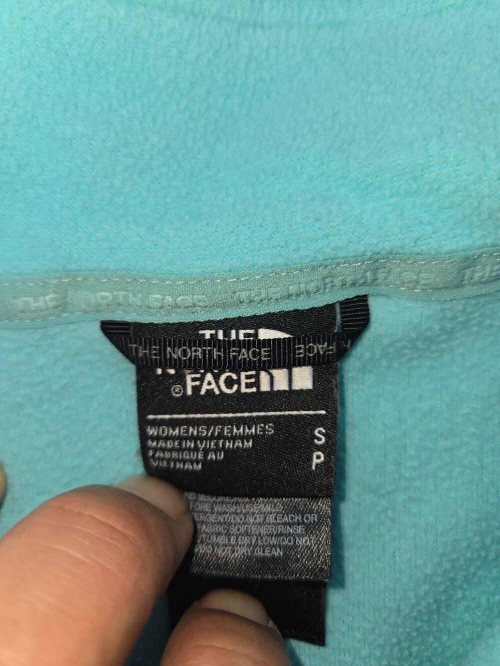 The North Face Womens Teal Full-Zip Fleece Jacket Size Small - Picture 5 of 8
